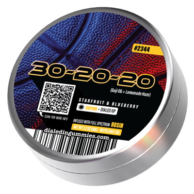dialed in rosin edible gummies 30 20 20