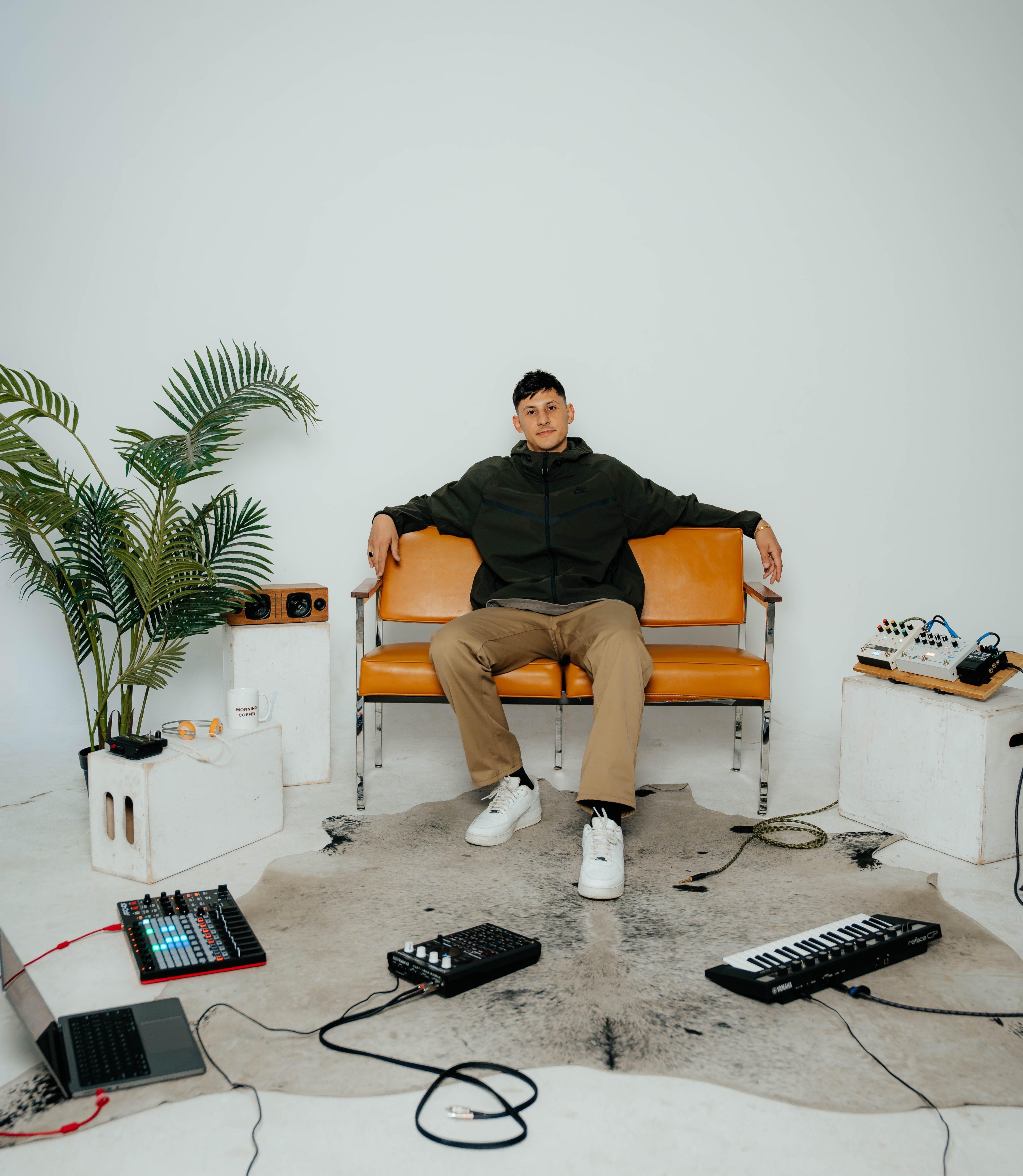 parkbreezy, Parker Williams, studio with gear
