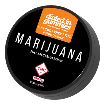 dialed in rosin edible gummies 1:1:1