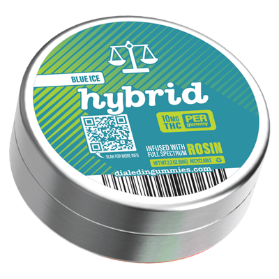 dailed in rosin edible gummies - hybrid tin