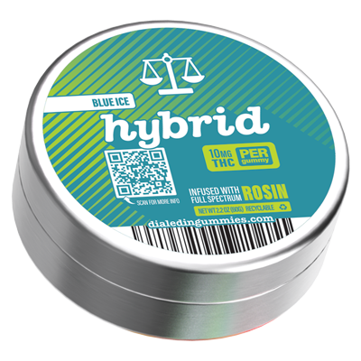dailed in rosin edible gummies - hybrid tin